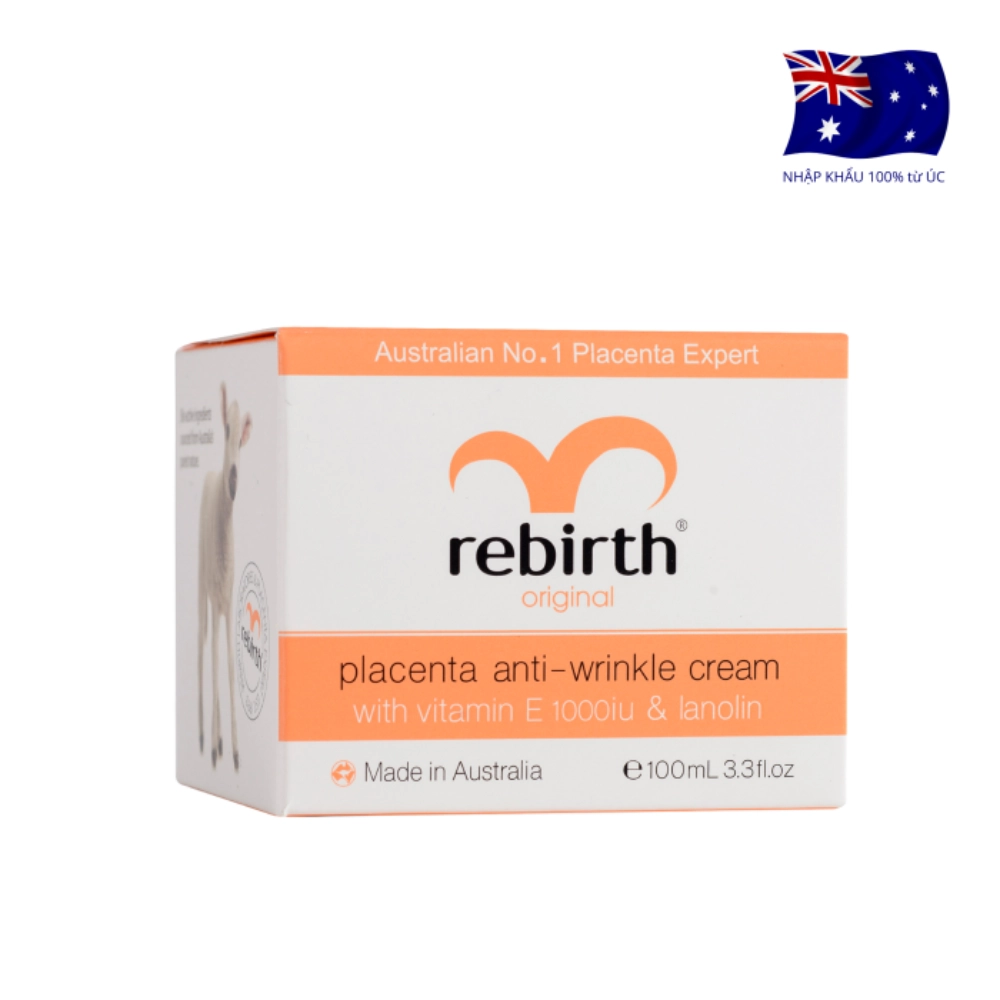 Kem nhau thai cừu dưỡng trắng, giảm nếp nhăn Rebirth Placenta Anti Wrinkle Cream 100ml