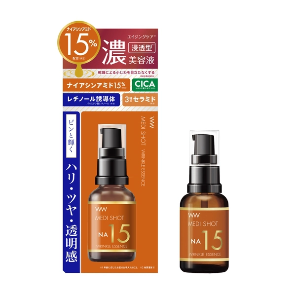 Tinh chất Niacinamide giảm nhăn chuyên sâu Meishoku Medi Shot Na15 Wrinkle Essence 30ml 