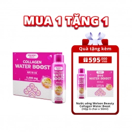 Nước uống Welson Beauty Collagen Water Boost (Hộp 6 chai x 50ml)