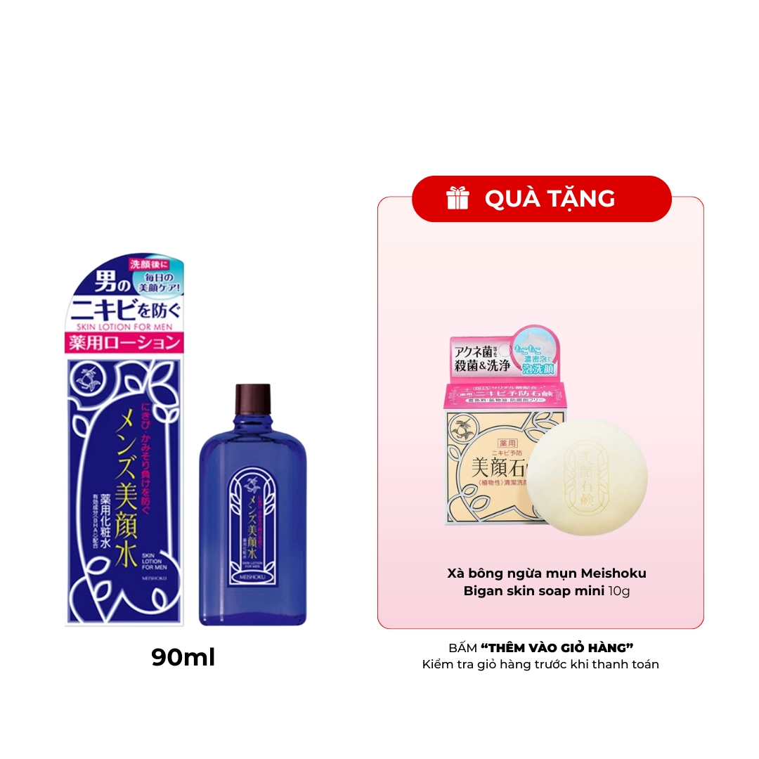 Nước Cân Bằng Ngăn Ngừa Mụn Cho Nam Meishoku Bigansui 90ml