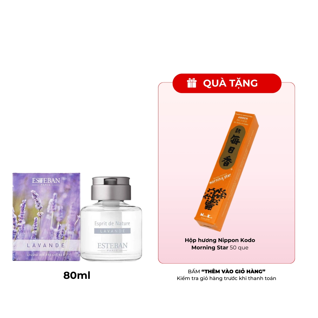 Nước hoa dùng trong ô tô Nippon Kodo Esteban 80ml (Hương hoa oải hương)