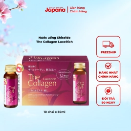 Nước uống Shiseido The Collagen LuxeRich (Hộp 10 chai x 50ml) (Date 12/25)