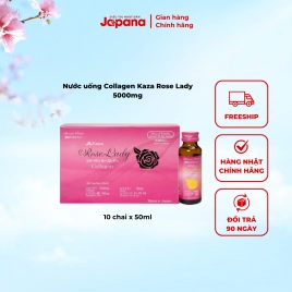 Nước uống Collagen Kaza Rose Lady 5000mg (Hộp 10 chai x 50ml)