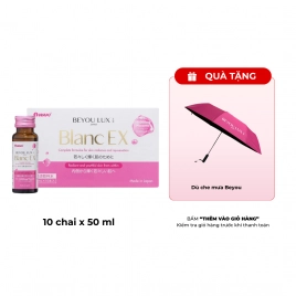 Nước Uống Sáng Da Placenta & Collagen 2in1 Beyou Lux Blanc EX (Hộp 10 chai x 50 ml)