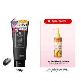 Gel làm sạch từ than và đất sét Meishoku Detclear Bright&Peel Essence Cleansing Gel (Charcoal Clay) 180G