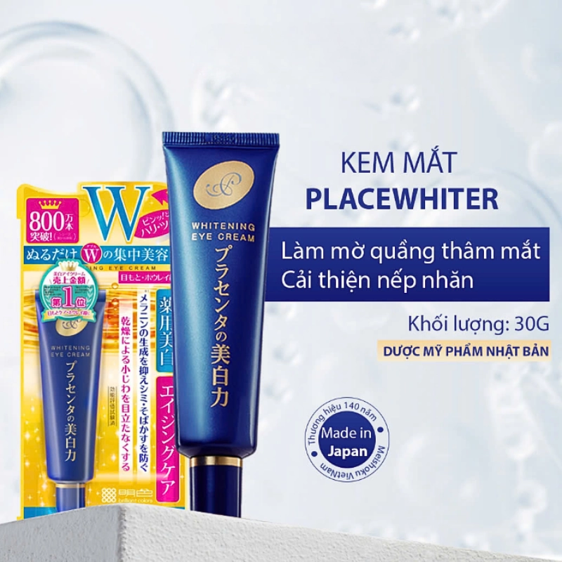 Kem dưỡng mắt Meishoku Placenta Medicated Whitening Eye Cream 30g