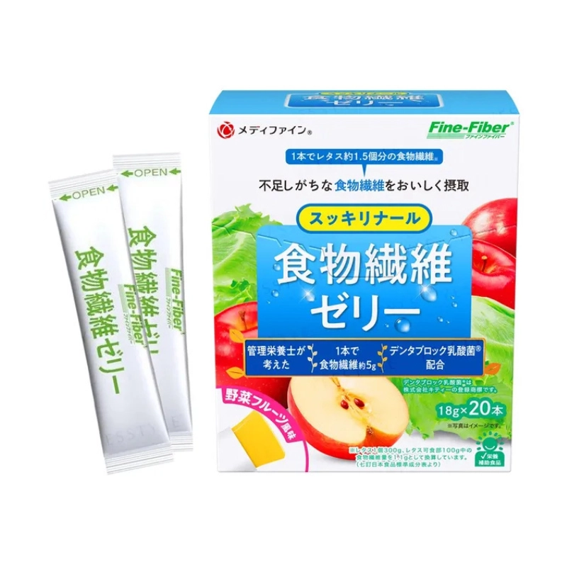 Thạch cung cấp chất xơ và vitamin từ rau củ quả Dietary Jelly Fine Japan Hộp 20 thanh