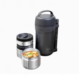 Hộp cơm giữ nhiệt Kaiyo 1600ml, màu ghi