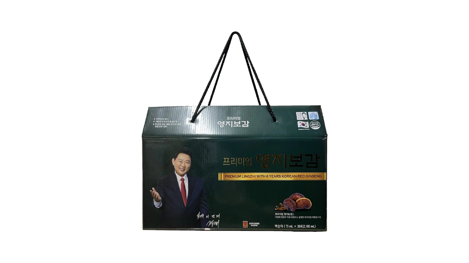 Chiết xuất linh chi và hồng sâm Hàn Quốc 6 năm tuổi Ginseng House (30 gói x 70ml)