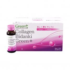 Combo 2 Nước uống Collagen Bidanki Green+ 12.000mg (Hộp 10 chai x 50ml)