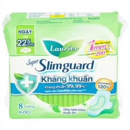 Băng Vệ Sinh Laurier Siêu Mỏng Cánh Kháng Khuẩn Super Slimguard 