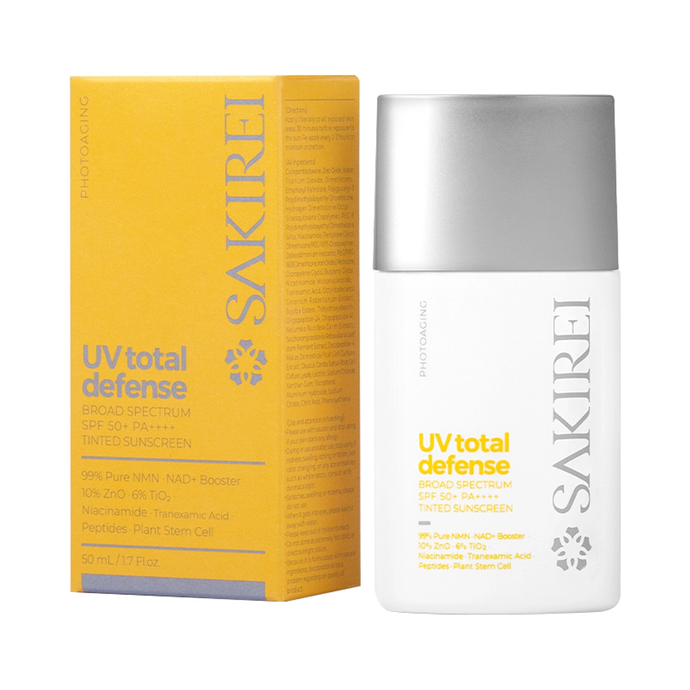 Serum chống nắng vật lý Sakirei DNA UV Total Defense Broad Spectrum Tinted Sunscreen SPF 50+/PA++++ 50ml Date 6/26