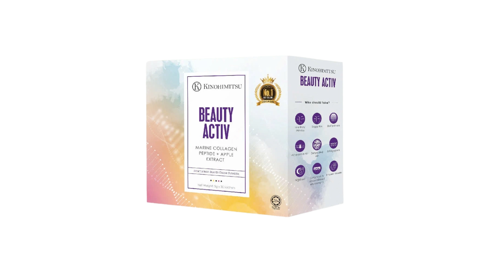 Bột uống chống lão hóa, da sáng và đều màu Kinohimitsu Beauty Activ 5g x 30 gói