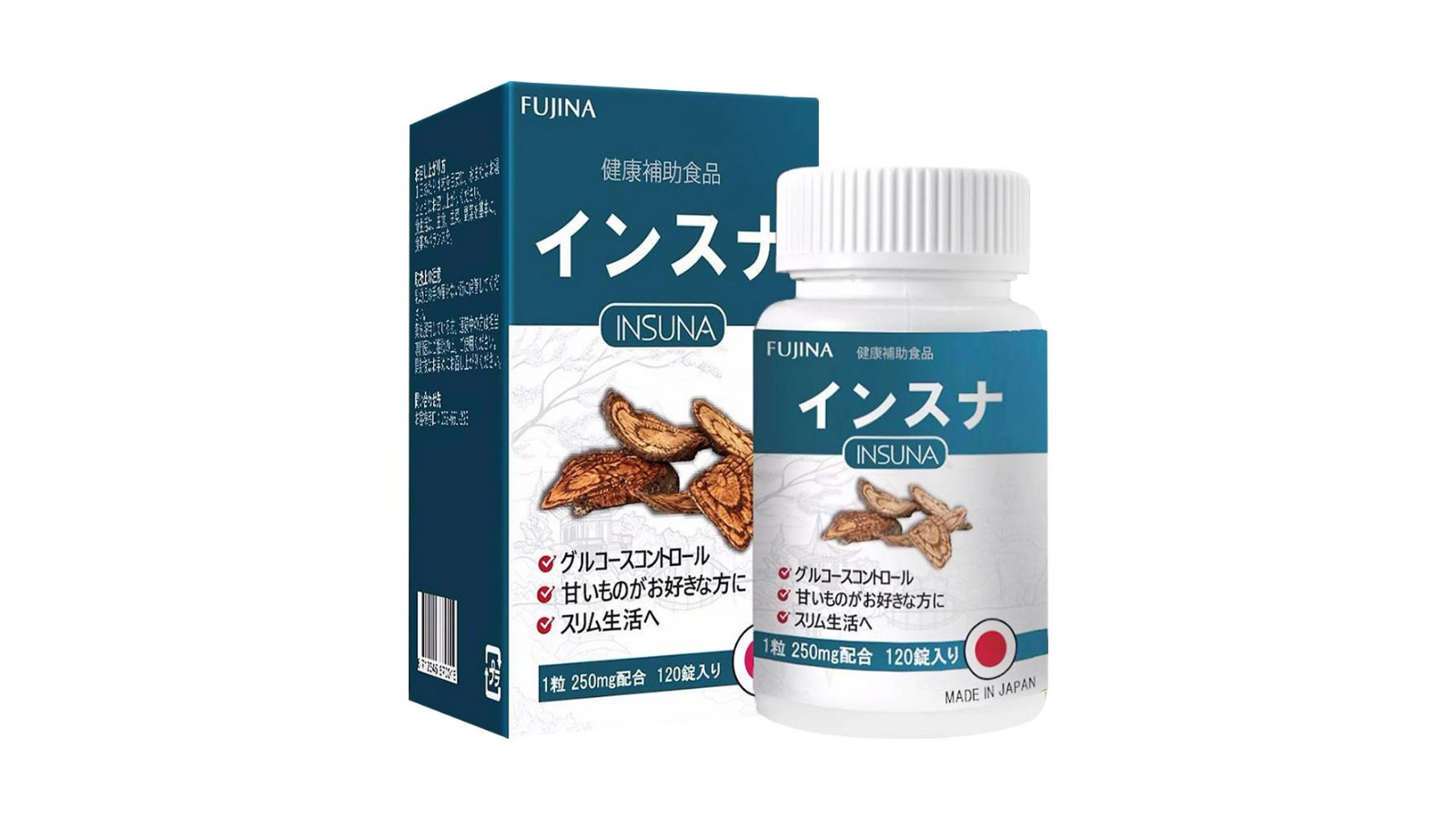 Viên uống hỗ trợ tiểu đường Fujina Insuna 120 viên