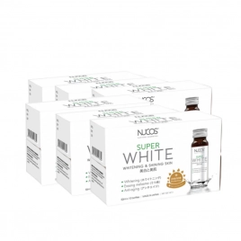 Combo 6 Nước uống Collagen trắng da, giảm nám Nucos Super White (Hộp 10 chai x 50ml)