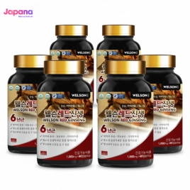 Combo 6 Viên uống Hồng Sâm Hàn Quốc 6 năm tuổi Welson Red Ginseng 60 viên