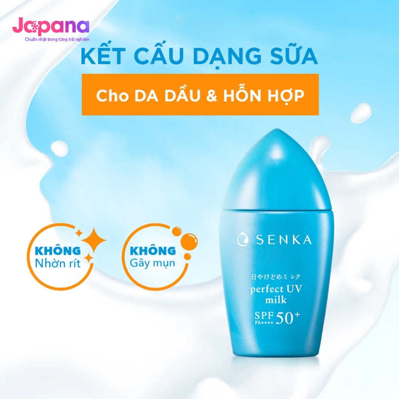 Gel sữa chống nắng Senka Perfect UV Gel SPF50+/PA++++