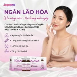 Combo 2 Nước uống Collagen chống lão hóa, trắng da Nucos Collagen 7000 (Hộp 10 chai x 30 ml)