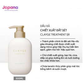 Dầu xả đất sét khoáng tự nhiên Clayge Treatment S 500ml (Dành cho tóc dầu)