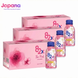 Combo 3 hộp Nước uống Collagen Mashiro 82x The Pink (Hộp 10 chai x 100ml)