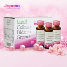 Nước uống Collagen Bidanki Green+ 12.000mg (Hộp 10 chai x 50ml) - Date 09/2026