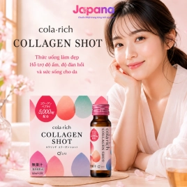 Nước uống Collagen Cola Rich shot Q'sai - Hộp 3 chai x 50ml