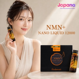Nước uống trẻ hóa da Peauhonnete NMN+ Nano Liquid 12000 - Hộp 12 chai x 30ml - Date 12/2026