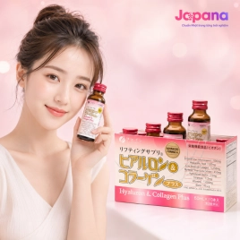 Nước uống Collagen & Hyaluron Fine Japan Plus 5.250mg (Hộp 10 chai x 50ml)