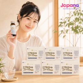 Combo 6 hộp Nước uống Collagen Yến Fine Japan H&C Premium with Sallownest`s Bird (Hộp 10 chai x 50ml)